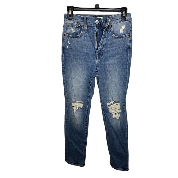 Madewell Denim - Stylish Blue Distressed Women's Jeans‎